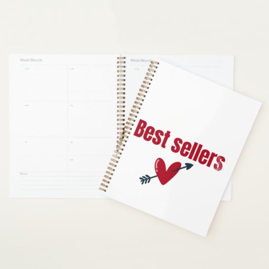 Best Sellers Valentine Heart Arrow T-Shirt Planner (Display)