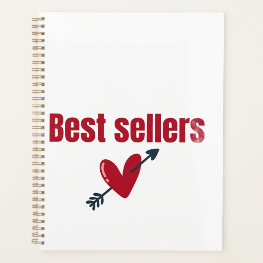 Best Sellers Valentine Heart Arrow T-Shirt Planner (Voorkant)