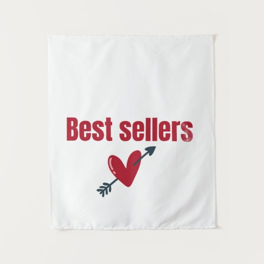 Best Sellers Valentine Heart Arrow T-Shirt Wandkleed (Voorkant)