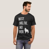Best Sheltie Dad Ever Mens Shetland Sheepdog Dog T-shirt (Voorkant volledig)