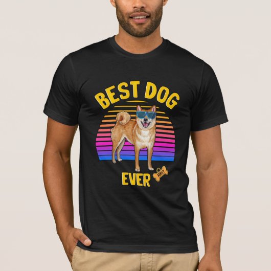 Best Shiba Inu Dog Ever Retro T-shirt (Voorkant)