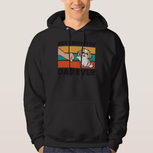 Best Shih Tzu Dad Ever Cute Shih Tzu Hoodie (Voorkant)