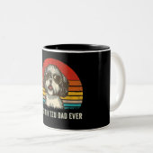 Best Shih Tzu Dad Ever Funny Shih Tzu Dad Gif Tweekleurige Koffiemok (Voorkant rechts)