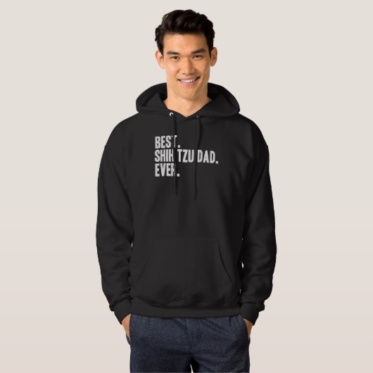 Best Shih Tzu Dad Ever Pet Dog Hoodie (Voorkant volledig)