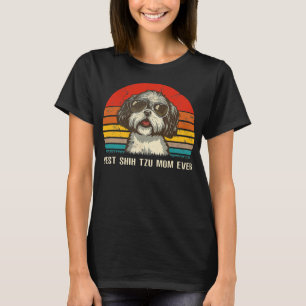 Best Shih Tzu Mam Ever Funny Shih Tzu Kerstmis T-shirt
