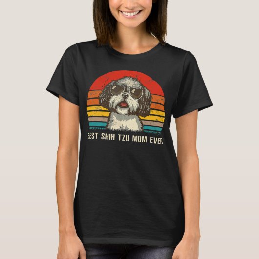 Best Shih Tzu Mam Ever Funny Shih Tzu Kerstmis T-shirt (Voorkant)