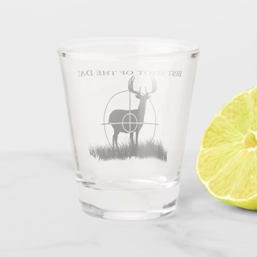 Best Shot of the Day Funny Hunting Shot Glas (Achterkant)