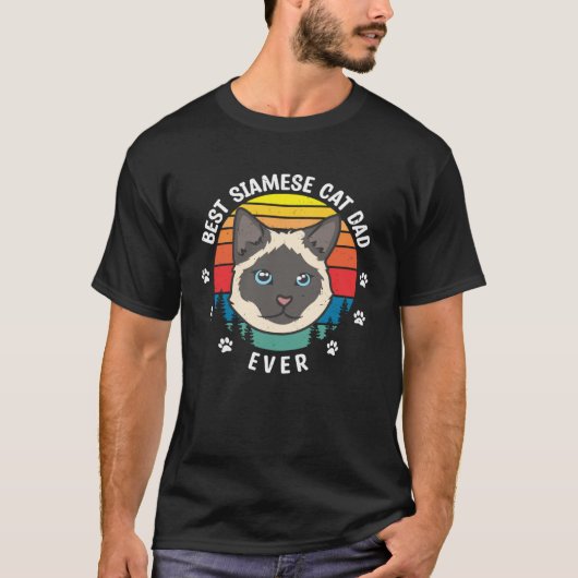 Best Siamese Cat Dad Pet Animals Cats Owner Graph T-shirt (Voorkant)
