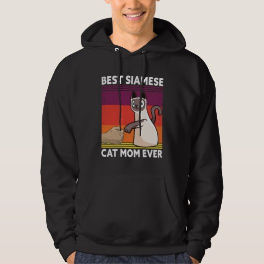 Best Siamese Cat Mom Ever  Cat Hoodie (Voorkant)