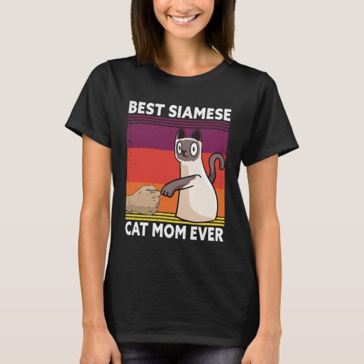 Best Siamese Cat Mom Ever  Cat T-shirt (Voorkant)