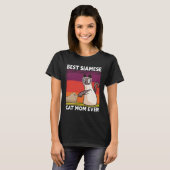 Best Siamese Cat Mom Ever  Cat T-shirt (Voorkant volledig)