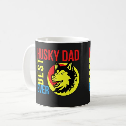 Best Siberian Husky Dad Ever, Dog Dad Gift Koffiemok (Voorkant links)