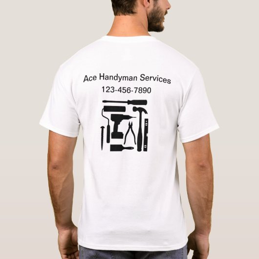 Best Simple Handyman Work-Shirten T-shirt (Achterkant)