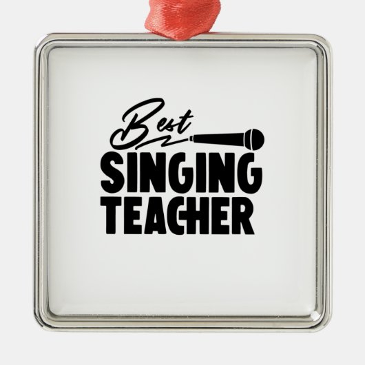 Best Singing Teacher Metalen Ornament (Voorkant)