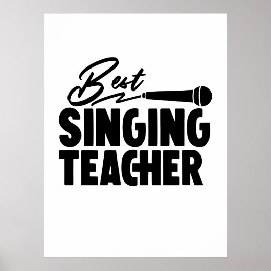 Best Singing Teacher Poster (Voorkant)