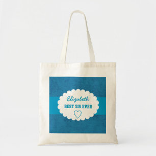 Best Sis Ever Custom Name Cadeaut for Sister Tote Bag