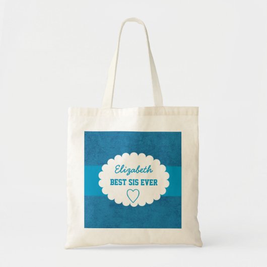 Best Sis Ever Custom Name Cadeaut for Sister Tote Bag (Voorkant)