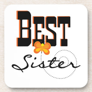 Best Sister Butterfly Gifts Bier Onderzetter