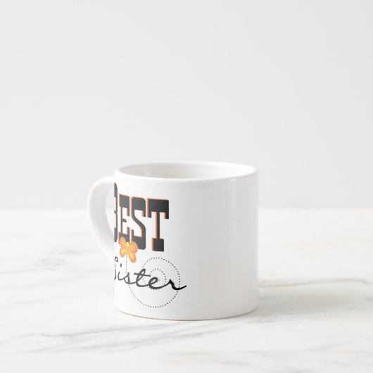 Best Sister Butterfly Gifts Espresso Kop (Links)