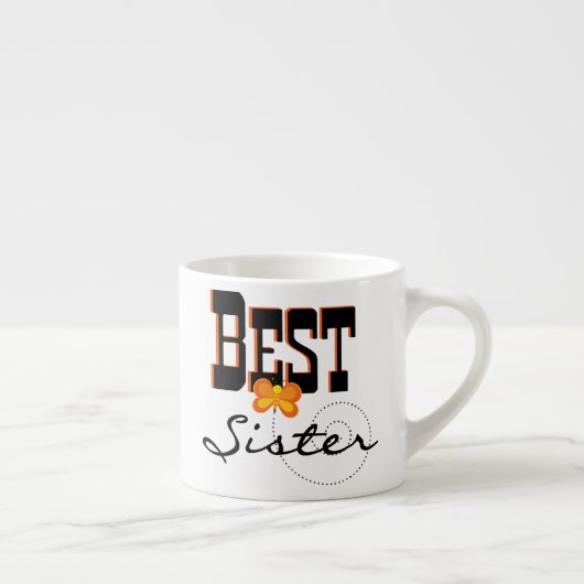 Best Sister Butterfly Gifts Espresso Kop (Rechts)