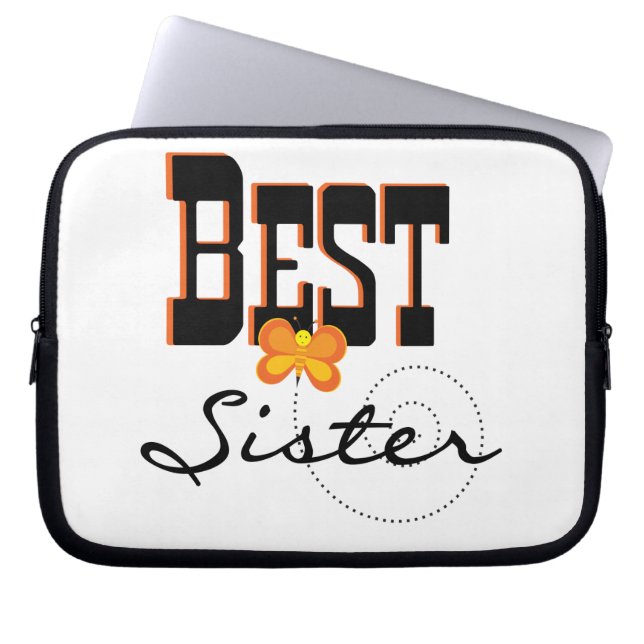 Best Sister Butterfly Gifts Laptop Sleeve (Voorkant)