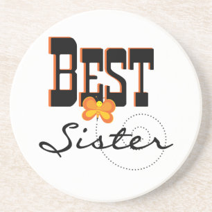 Best Sister Butterfly Gifts Zandsteen Onderzetter