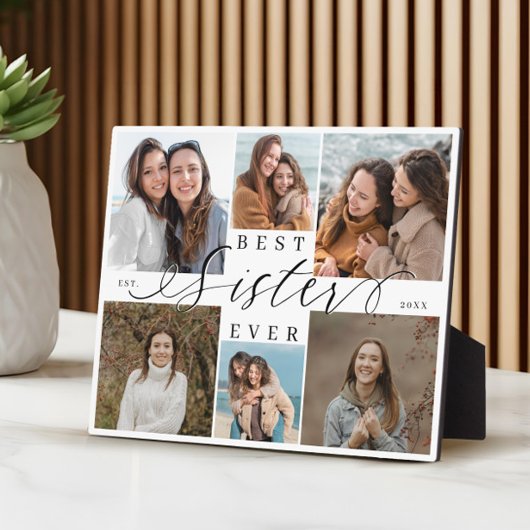 Best Sister Ever Personalized Photo Collage Fotoplaat