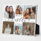Best Sister Ever Personalized Photo Collage Fotoplaat (Zijkant)