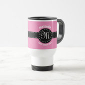 Best SISTER Ever Polka Dots Monogram PINK A05B1 Reisbeker (Voorkant rechts)