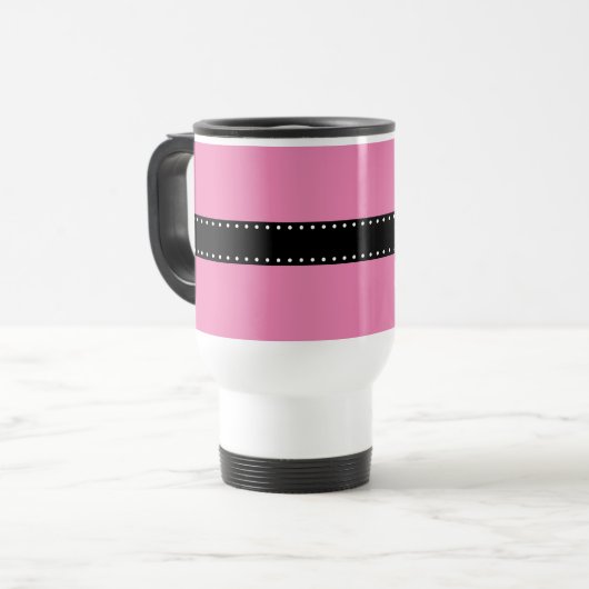 Best SISTER Ever Polka Dots Monogram PINK A05B1 Reisbeker (Voorkant links)