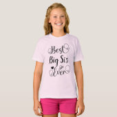 Best Sister Ever Typografie Modern Script T-shirt (Voorkant volledig)