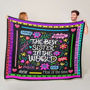 BEST SISTER Fleece Deken Versie 2 Humor