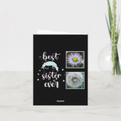 Best Sister Photo Template Kaart (Achterkant)