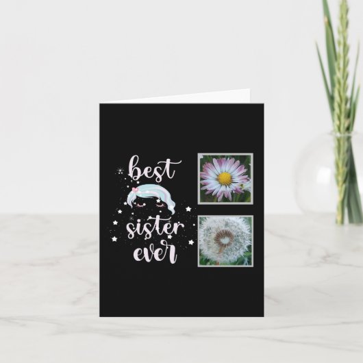 Best Sister Photo Template Kaart (Voorkant)