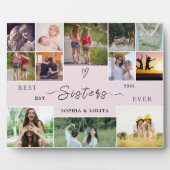 Best Sisters Ever – Custom 12-Photo Collage Gift Fotoplaat (Voorkant)