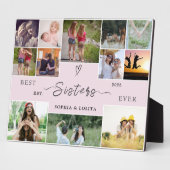 Best Sisters Ever – Custom 12-Photo Collage Gift Fotoplaat (Zijkant)