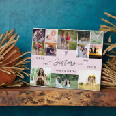 Best Sisters Ever – Custom 12-Photo Collage Gift Fotoplaat (Zijkant)