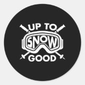 Best Snowboard Skiing Ride Cute Skiers Mannen Wo Ronde Sticker (Voorkant)