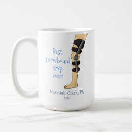 Best Snowboard Trip Ever Funny knie brace Koffiemok
