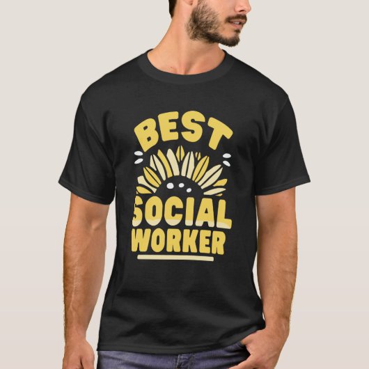 Best Social Worker Graduation Job Work T-shirt (Voorkant)