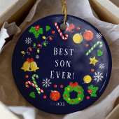 Best Son Ever Kerstversiering Keramisch Ornament