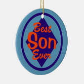 Best Son Ever Personalized Photo Ornament (Rechts)