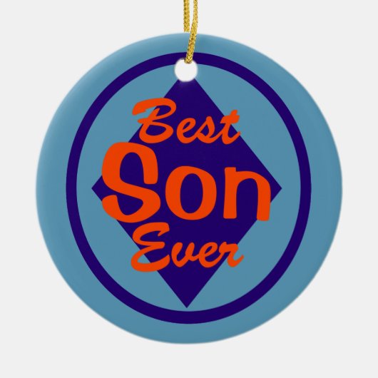 Best Son Ever Personalized Photo Ornament (Voorkant)