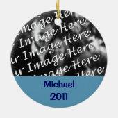 Best Son Ever Personalized Photo Ornament (Achterkant)