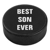 Best Son Ever Vaderdag Birthday Cadeau Custom Hockey Puck (3/4)