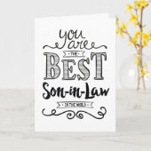Best Son-in-law in the World Birthday Kaart (Gele Bloem)