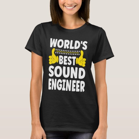 Best Sound Engineer Job Title T-shirt (Voorkant)