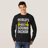 Best Sound Engineer Job Title T-shirt (Voorkant volledig)
