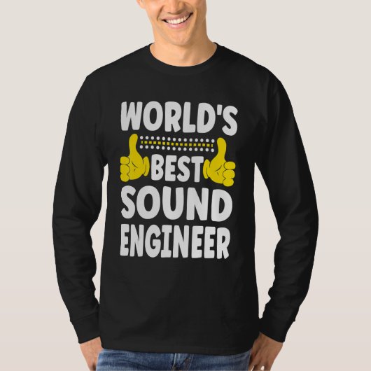 Best Sound Engineer Job Title T-shirt (Voorkant)