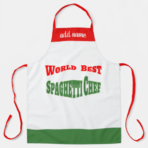 Best spaghetti Chef - rood wit groen Schort